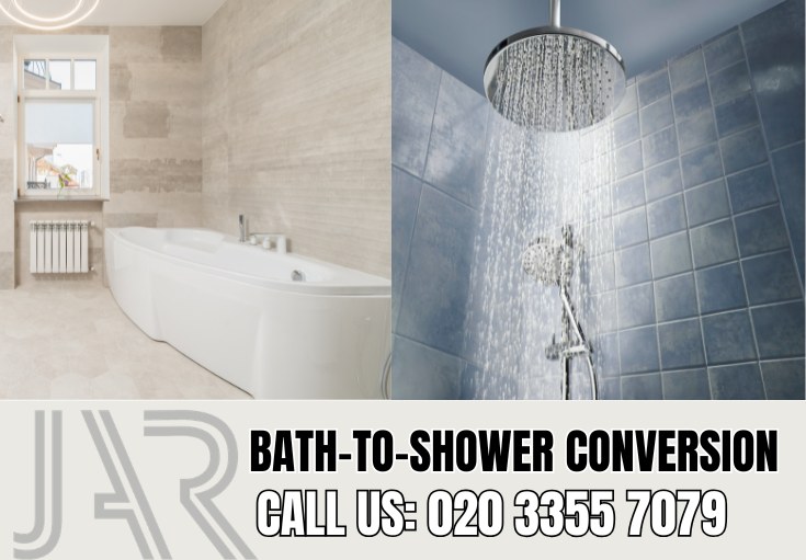 Bath to Shower Conversion by Waterloo Bathroom Fitters